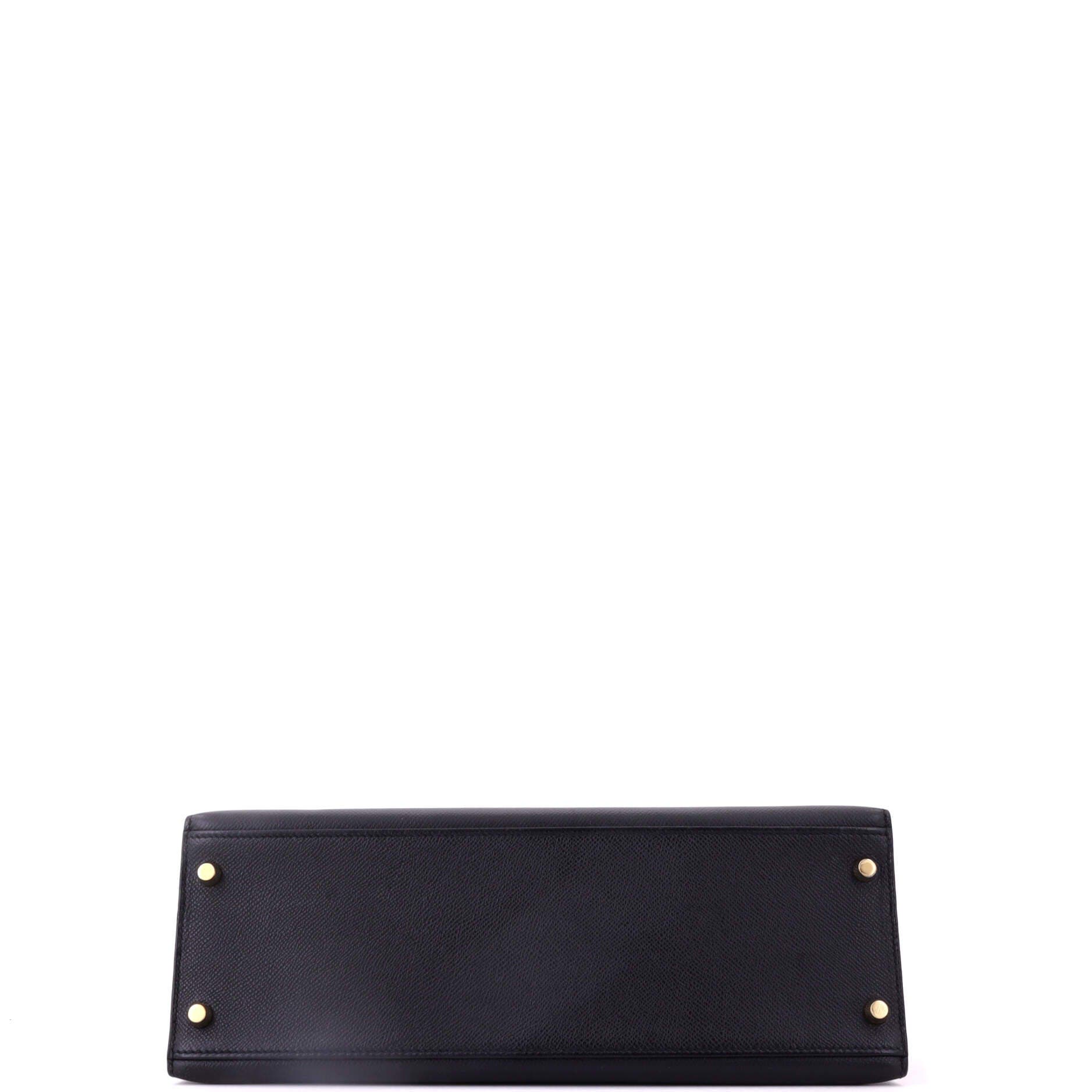 Kelly Handbag Black Epsom with Gold Hardware 32, Alternate, color, Black