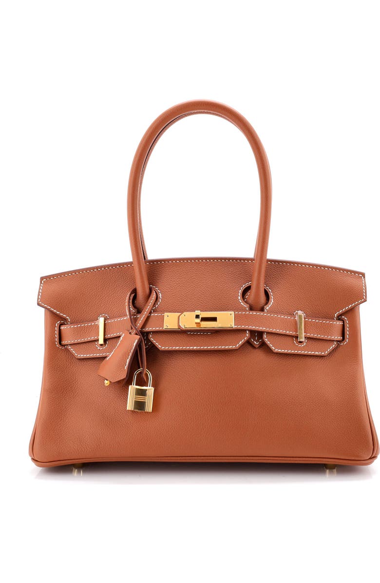 Pre-Owned Hermes Shoulder Light Birkin Bag Evercolor 29, Main, color, Gold