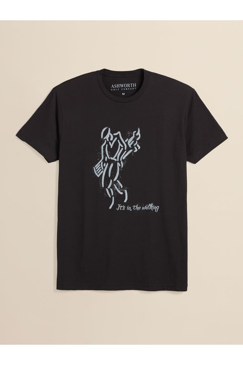 Golfman Walking Tee, Main, color, Black/Grey