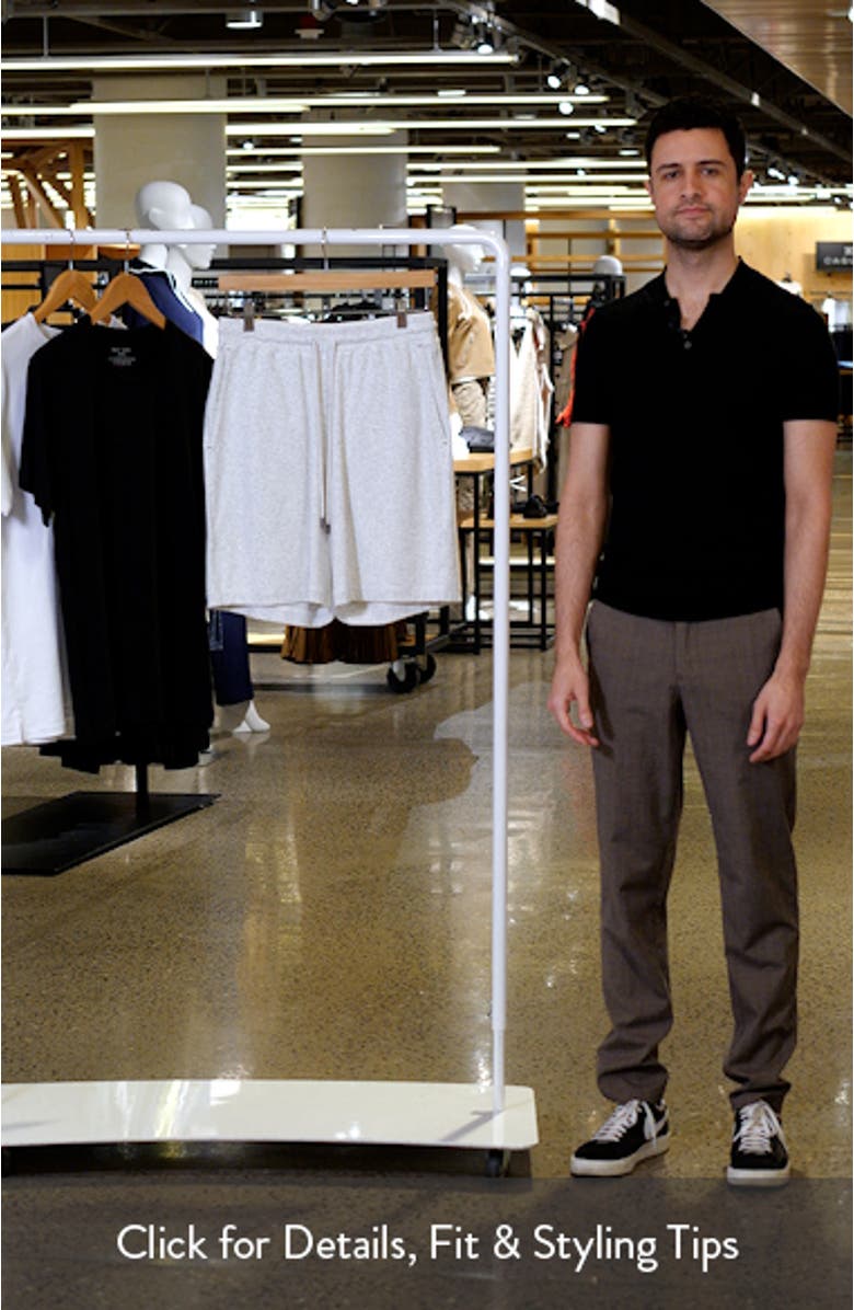 Heathered Stretch Cotton Lounge Shorts, sales video thumbnail