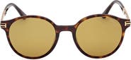 TOM FORD 52mm Round Sunglasses