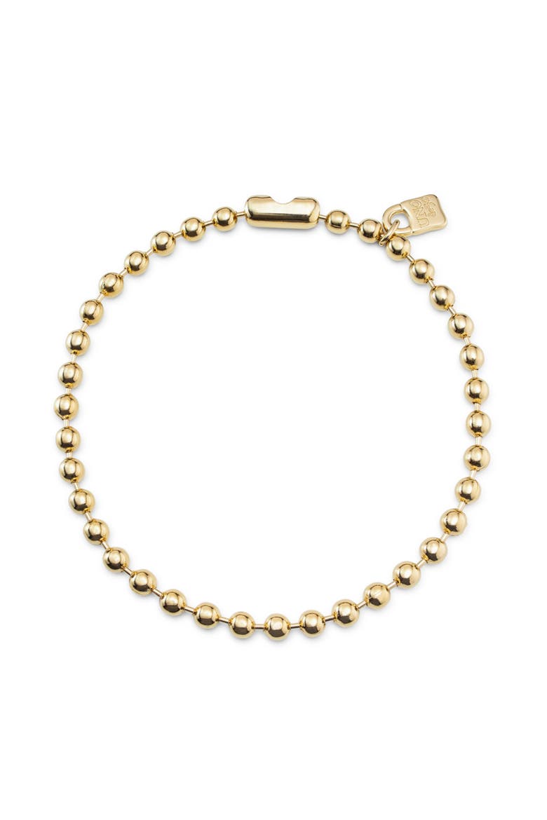 18K Gold-Plated Necklace with Large Spherical Beads, Main, color, Gold