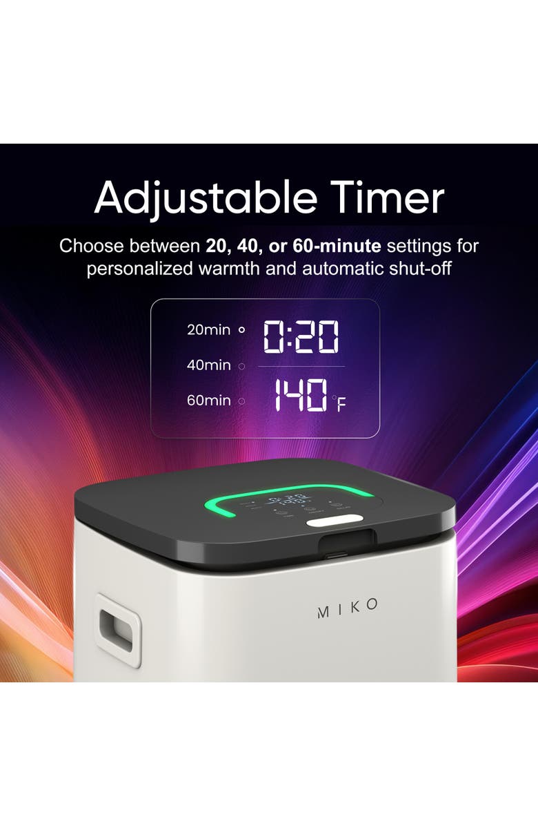 MIKO Nest Towel Warmer 23L Capacity with Aromatherapy, Alternate, color, White