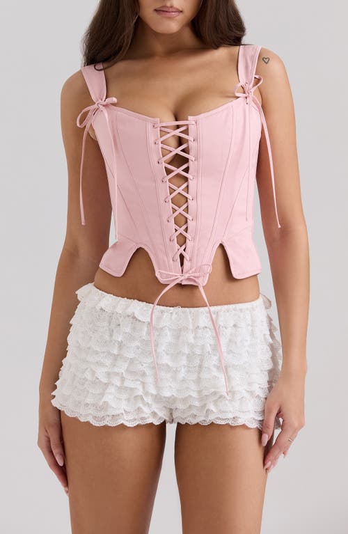 House Of Cb Callie Lace-up Front Corset Top