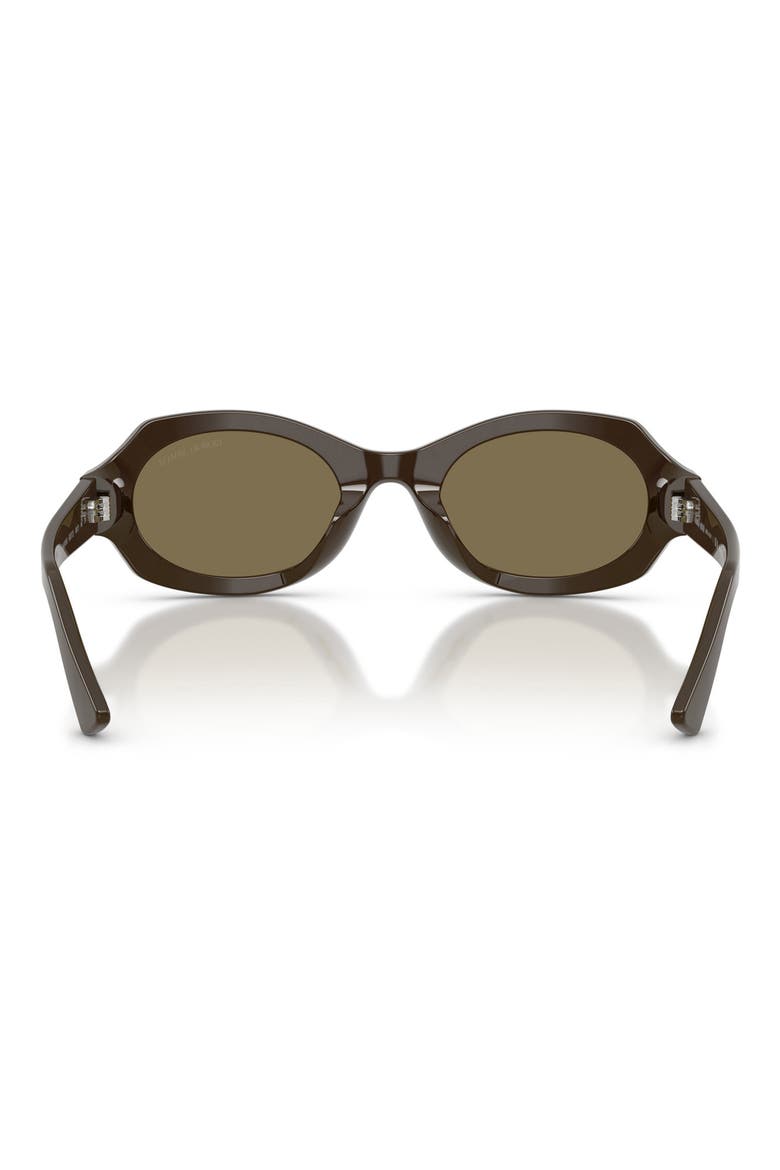 49mm Irregular Oval Sunglasses, Alternate, color, BROWN / LIGHT BROWN