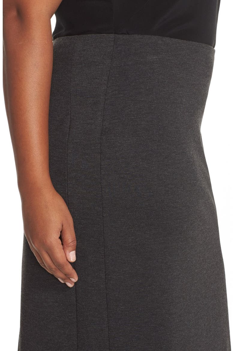 Ponte Knit Skirt, Alternate, color, DARK HEATHER GREY