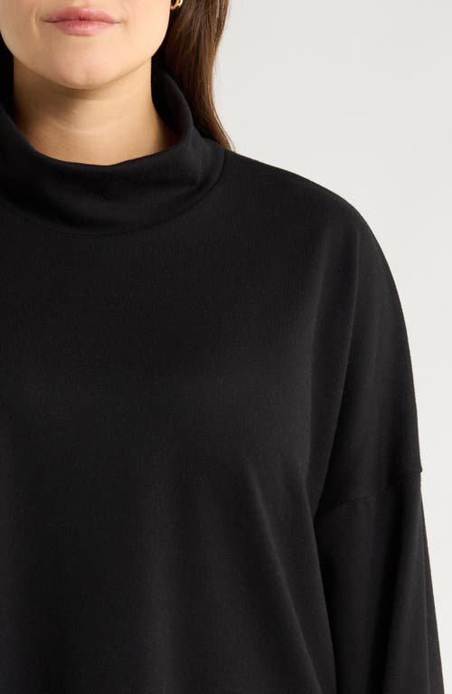 Caslonr Caslon(r) Drop Shoulder Turtleneck Top In Black