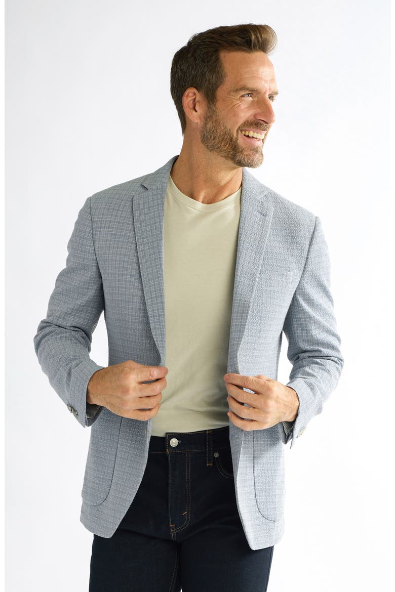 Seersucker Check Sport Coat, Alternate, color, GREY