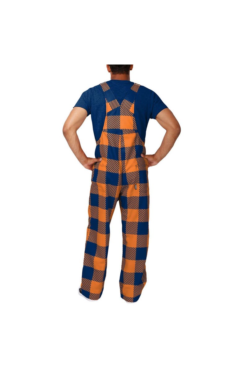 FOCO Men's FOCO  Navy Denver Broncos Big Logo Plaid Overalls, Alternate, color, 