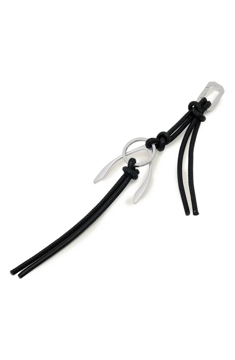 AllSaints Wishbone Bag Charm, Alternate, color, Black/ Silver