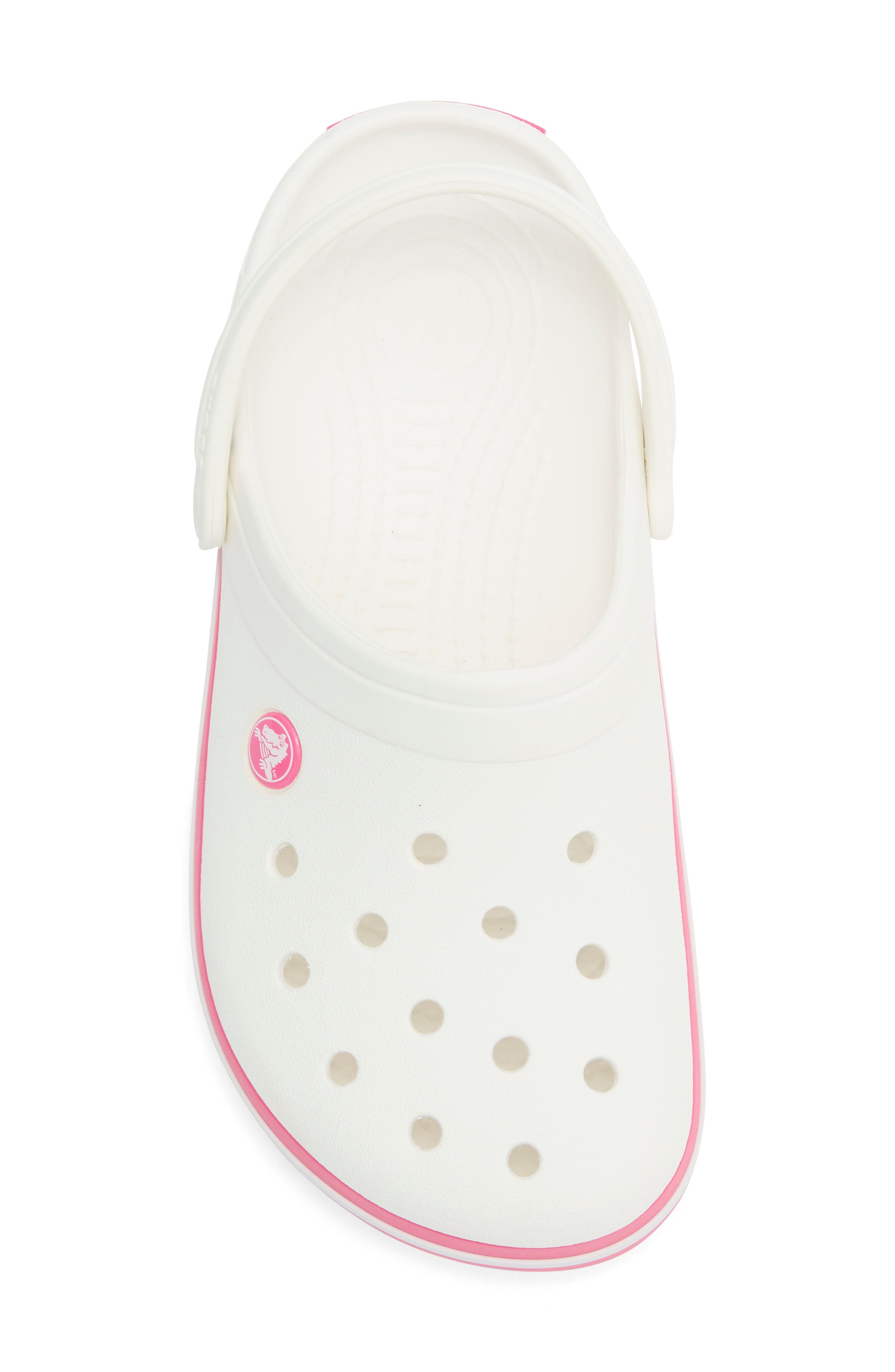 CROCS Kids' Crocband Clog, Alternate, color, White/ Pink Crush