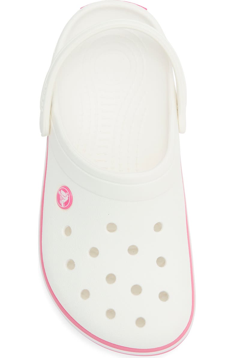 CROCS Kids' Crocband Clog, Alternate, color, White/ Pink Crush