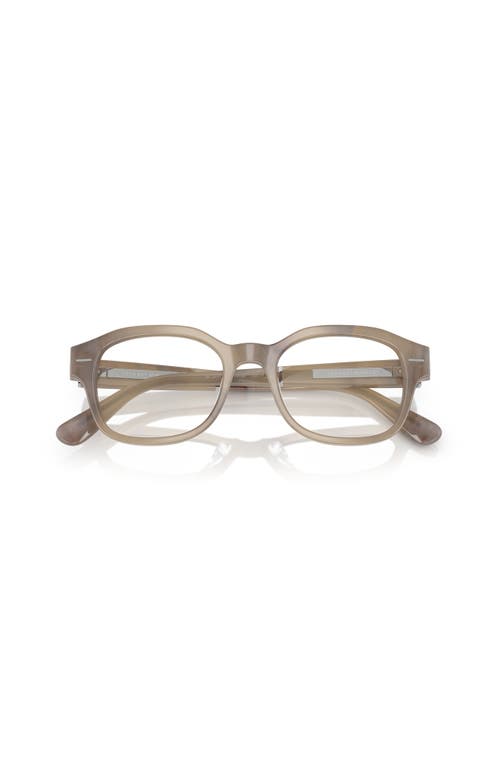 Brunello Cucinelli 53mm Rectangle Optical Glasses In Neutral