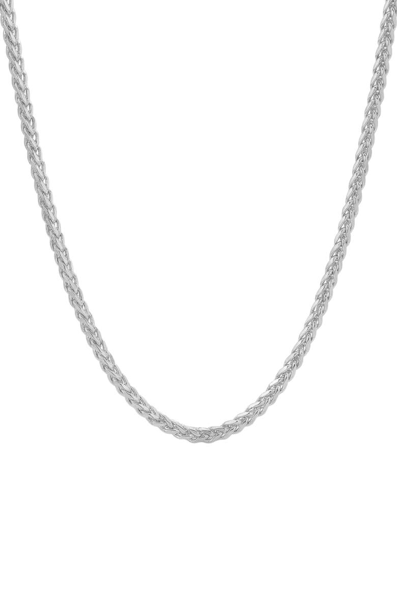 The M Jewelers Men's Franco Chain Necklace, Main, color, Silver