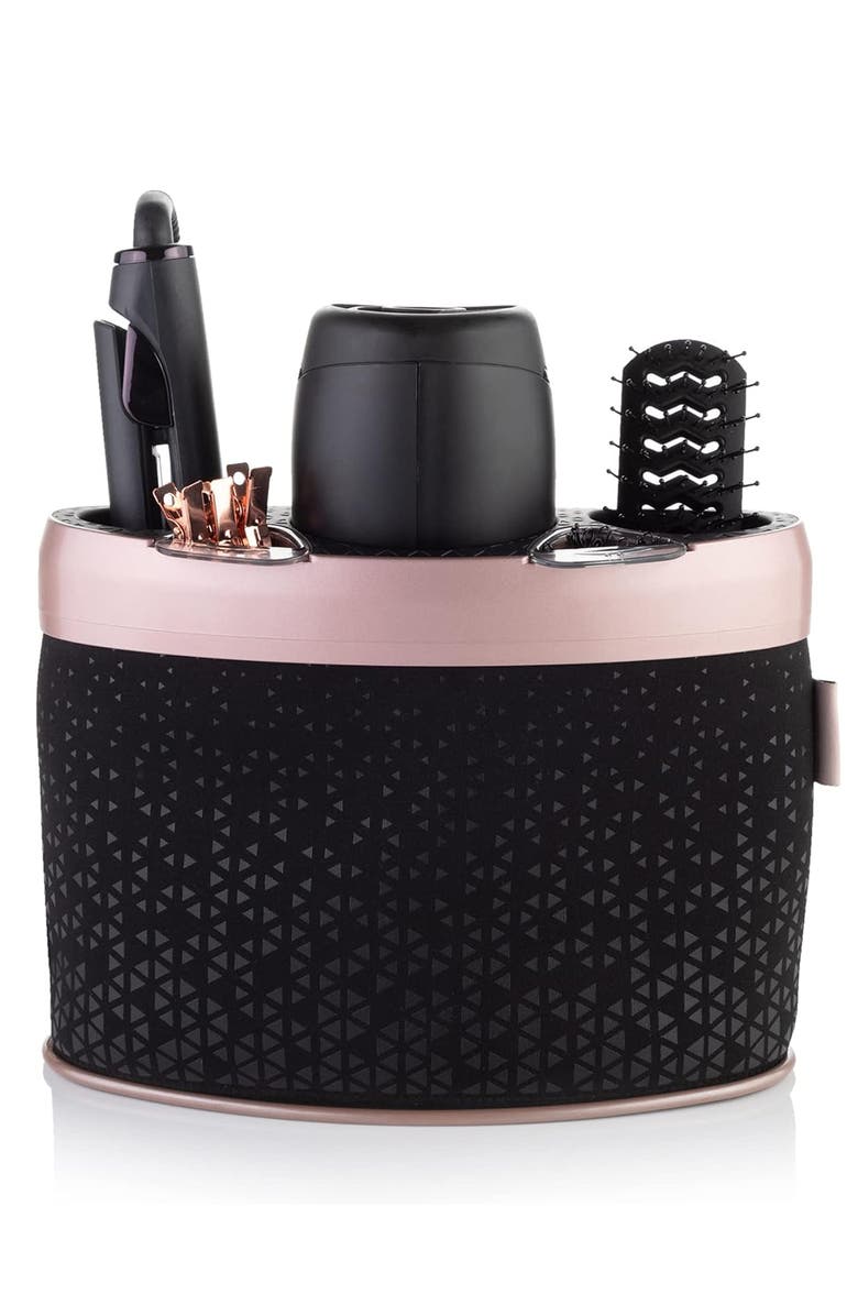 Minky Styling Dock, Alternate, color, Black/ Rose Gold