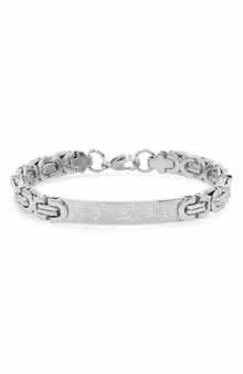 Men's Stainless Steel Lord's Prayer ID Bracelet