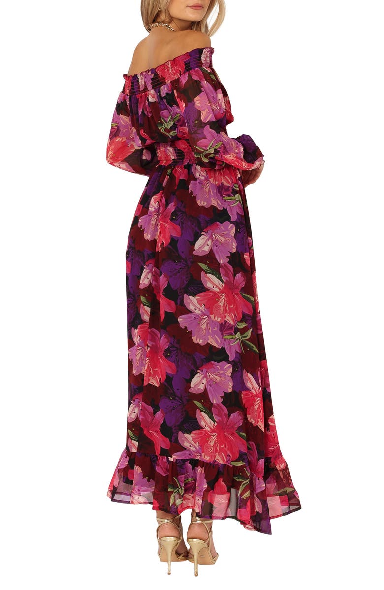 Petal 
Pup Luanne Floral Off the Shoulder Long Sleeve Maxi Dress, Alternate, color, 