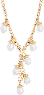 NORDSTROM RACK Faux Pearl Charm Y-Necklace