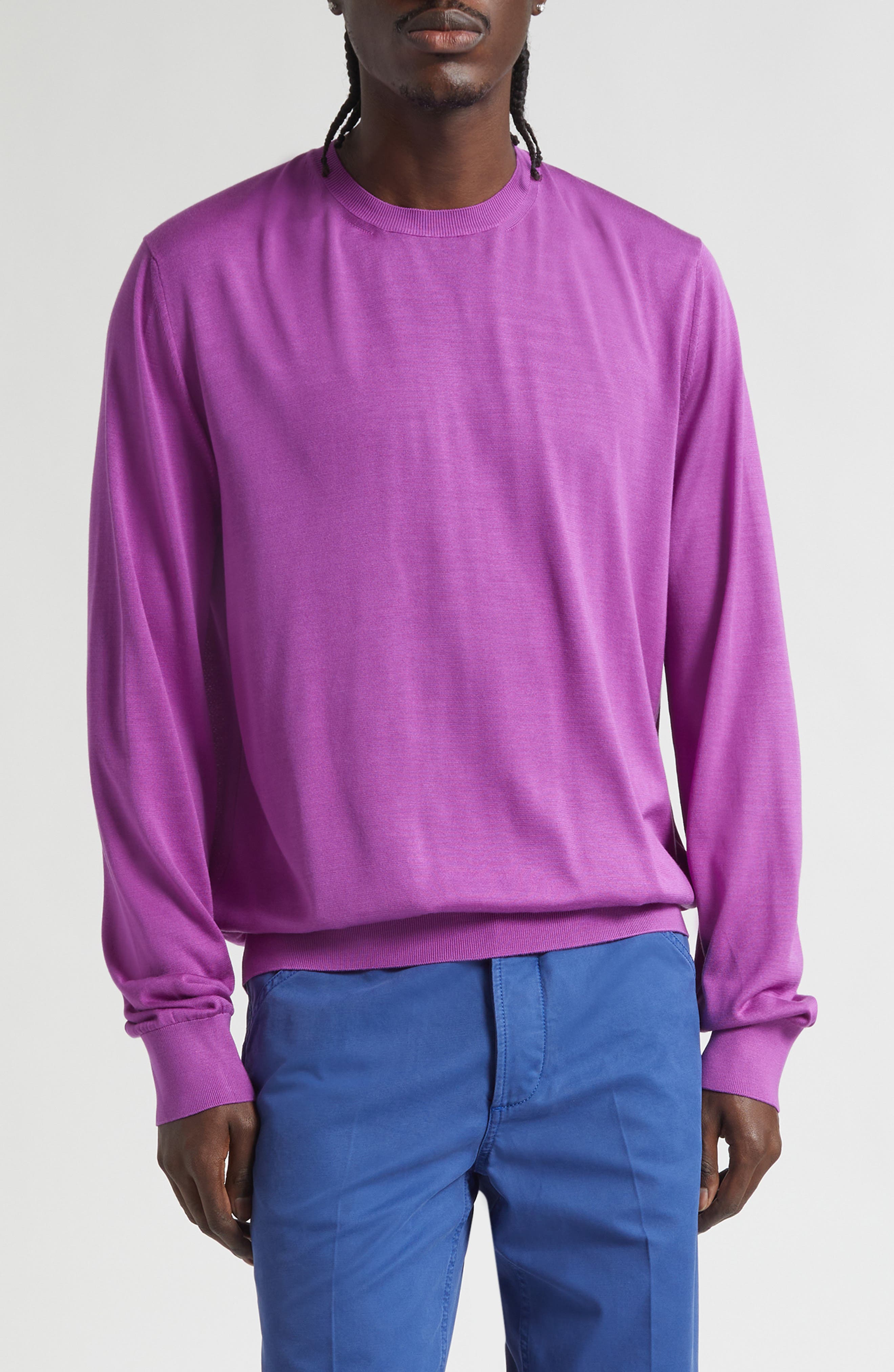 Fluid Silk Crewneck Sweater - image 3