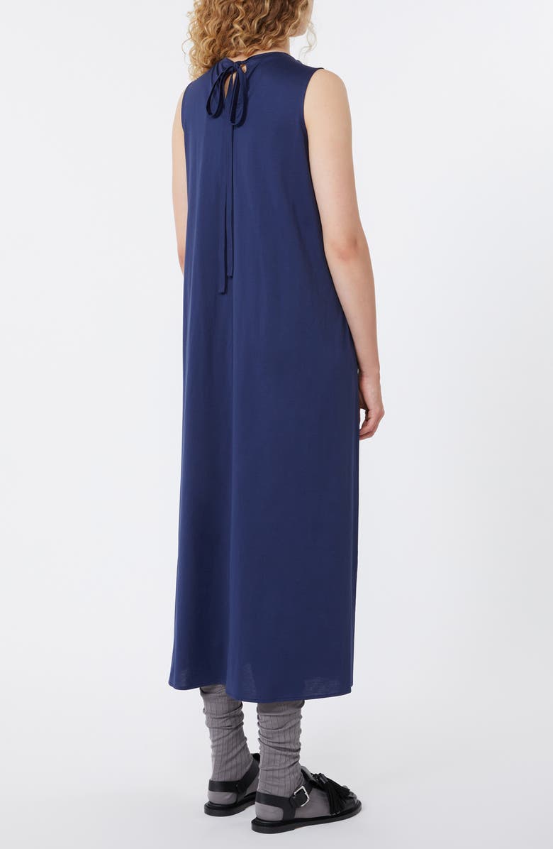 Weekend Max Mara Ricordo Pintuck Midi Dress, Alternate, color, Navy