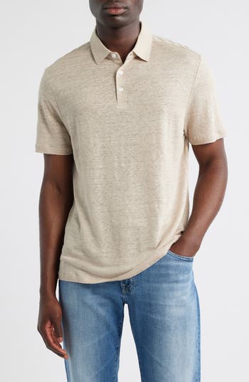 Robert Barakett Boyce Linen Polo In Brown