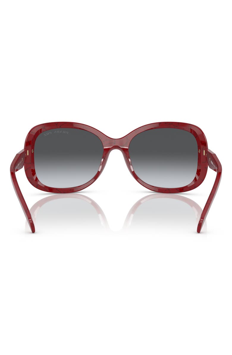 Prada 57mm Oversize Polarized Round Sunglasses, Alternate, color,