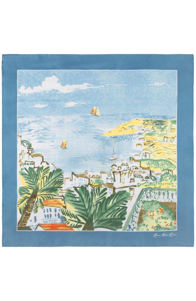 Polo Ralph Lauren Coastal Conversational Silk Square Scarf, Alternate, color, 