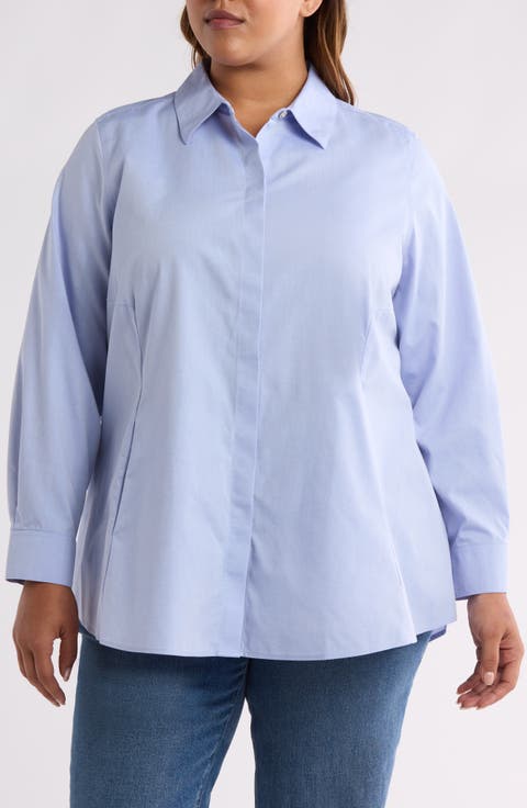 Cici Non-Iron Tunic Blouse (Plus Size)