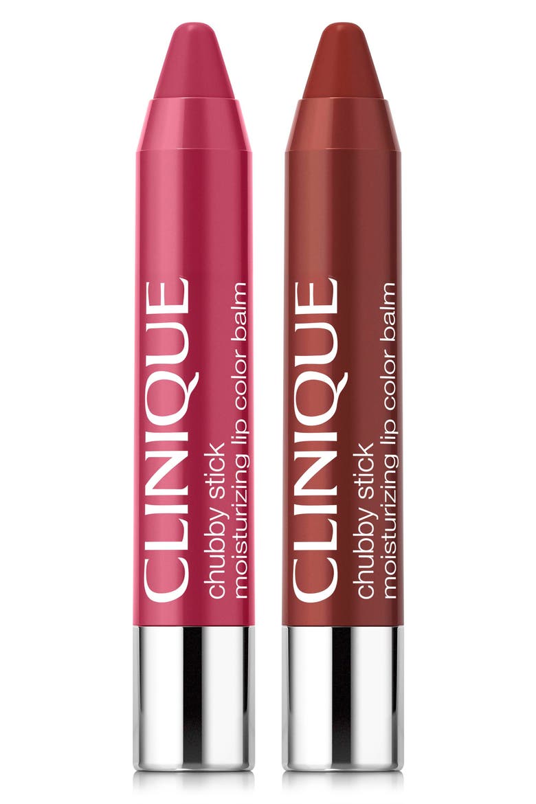 Chubby Stick Moisturizing Lip Color Balm Duo $52 Value, Alternate, color, FULLER FIG/ SUPER STRAWBERRY