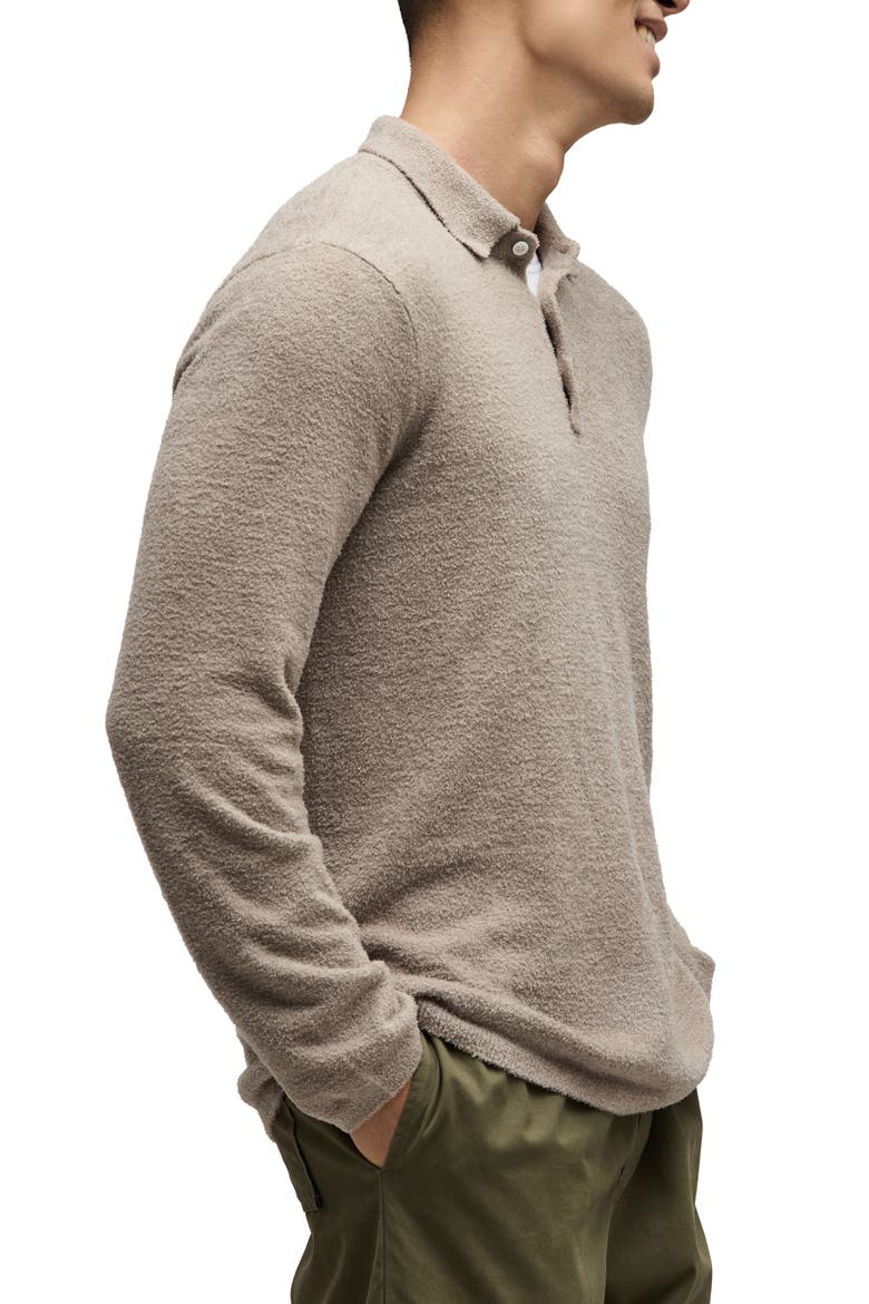 CozyChic® Lite Long Sleeve Polo Shirt, Alternate, color, NICKEL