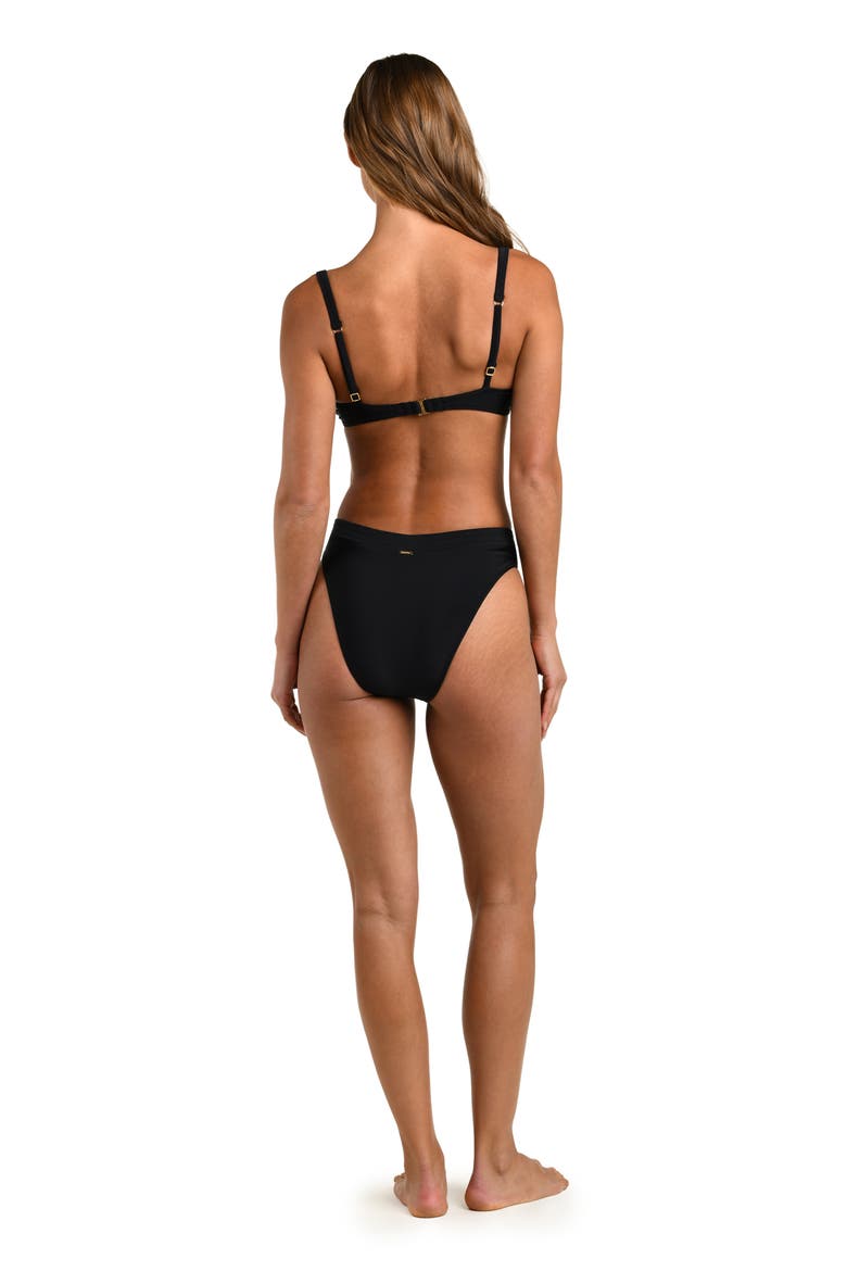 Ashleigh V-Cut High Leg Bikini Bottoms, Alternate, color, BLACK