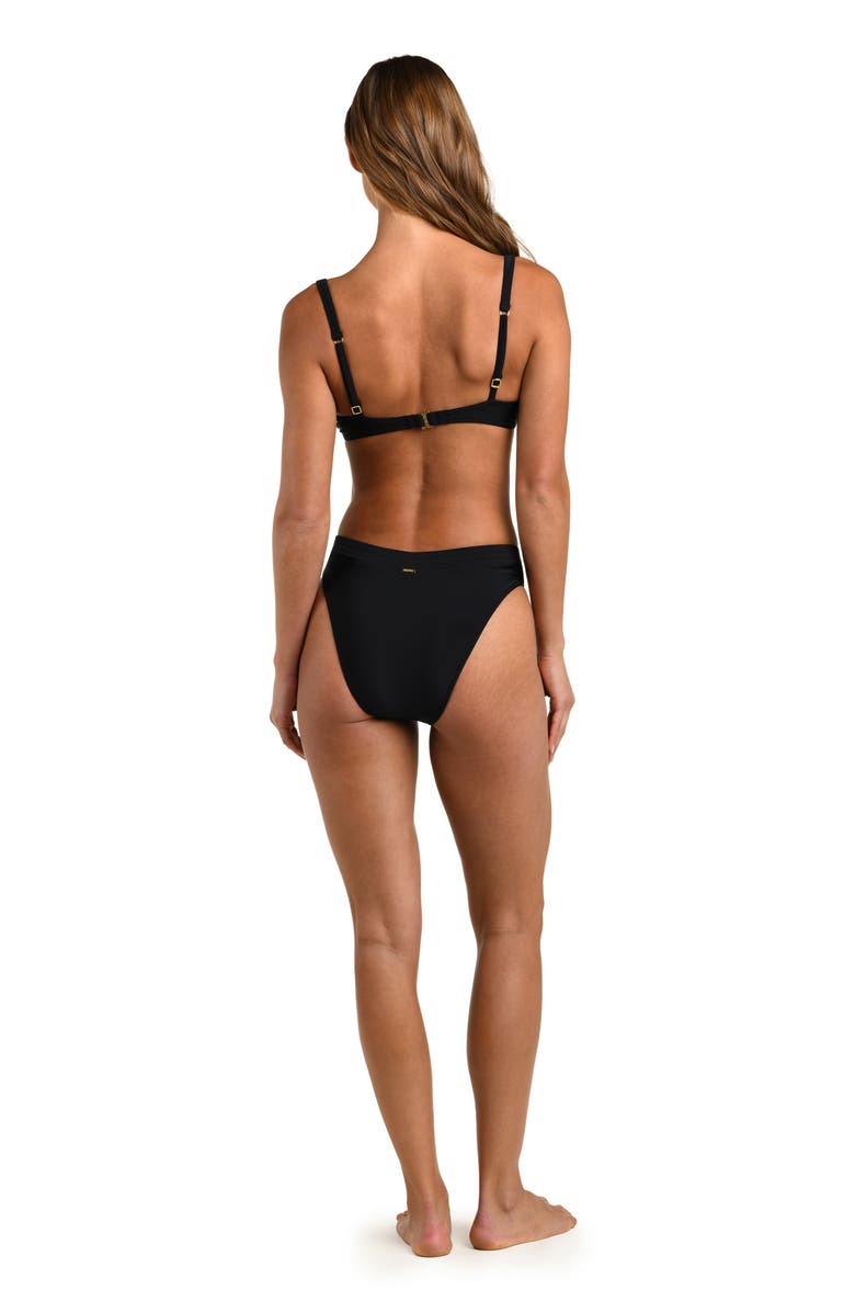 L
AGENCE Ashleigh V-Cut High Leg Bikini Bottoms, Alternate, color,