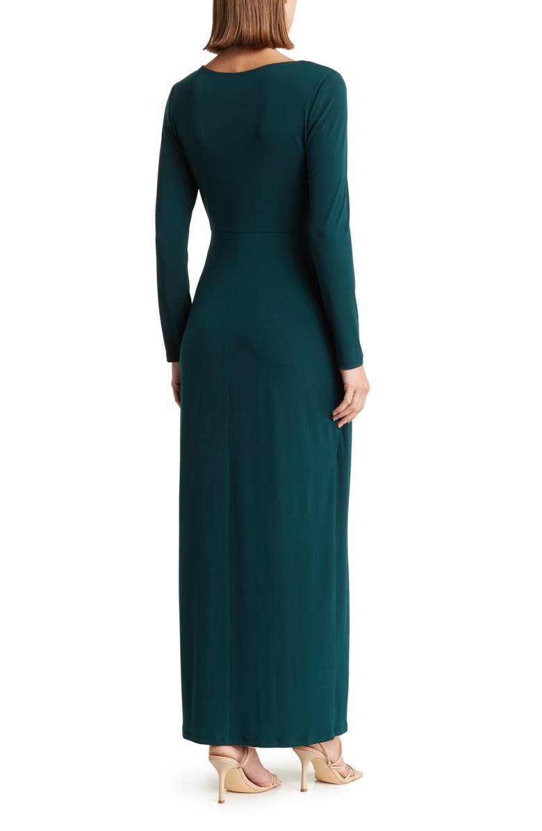 Connected Apparel Crossover Long Sleeve Dress, Alternate, color, 