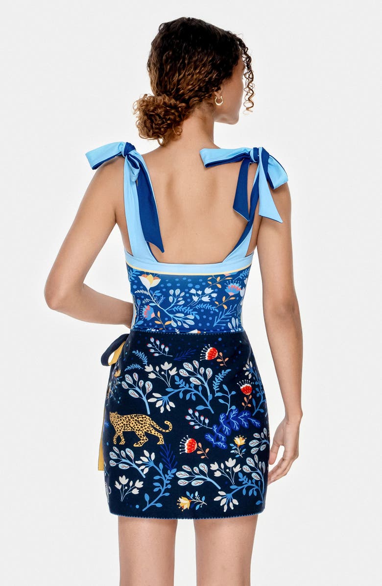 Jessie Zhao New York Swim Cover Up Skirt-Amazon Rainforest, Alternate, color, Blue