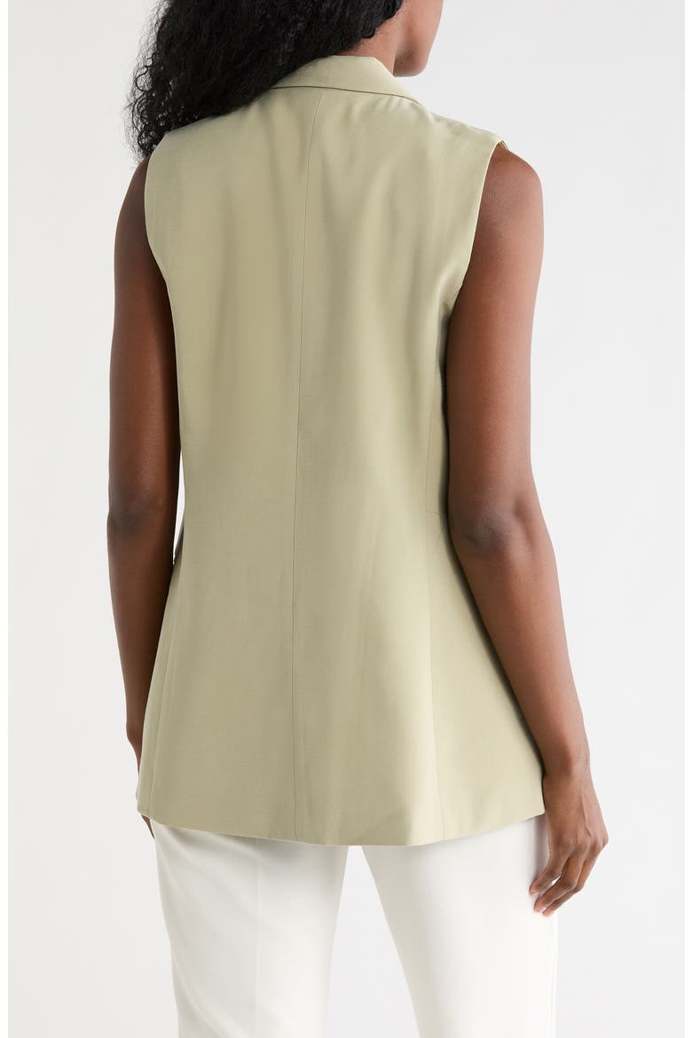 Notch Lapel Longline Vest, Alternate, color, SPRING OLIVE