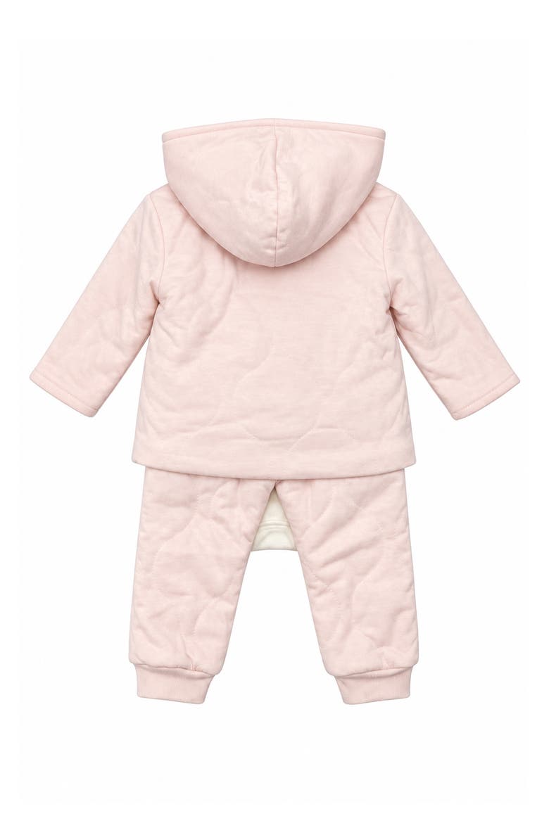Kids' 3-Piece Brushed Fleece Hoodie, Bodysuit & Pants Set, Alternate, color, OPEN PINK