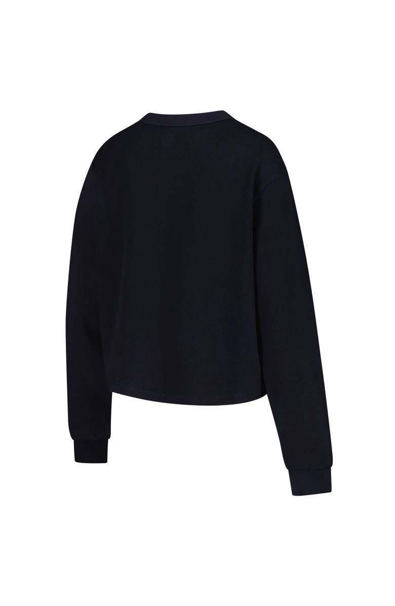 New Era Women's New Era Navy Dallas Cowboys Thermal Cropped Long Sleeve T-Shirt, Alternate, color, Navy