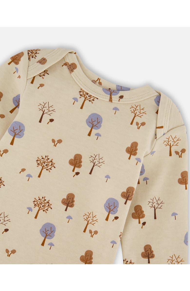 Deux par Deux Organic Cotton Allover Tree, Alternate, color, Beige