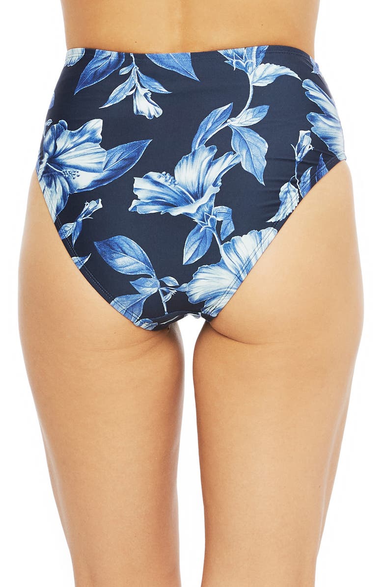 La Blanca High Waist Shirred Bikini Bottoms, Alternate, color, 
