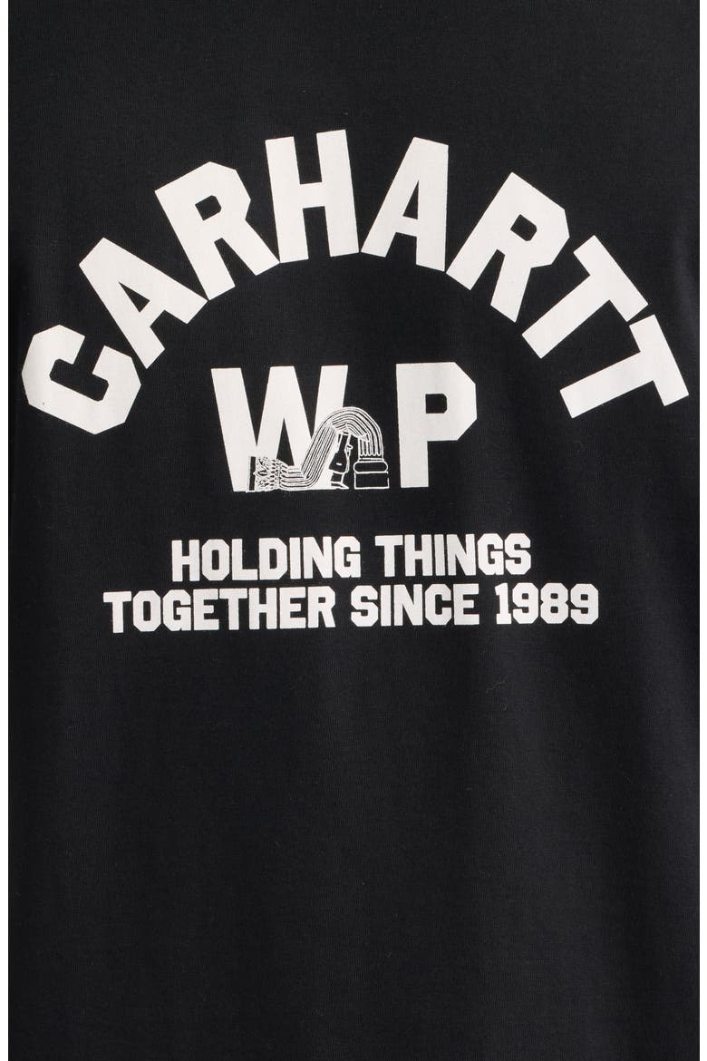 Column Organic Cotton Graphic T-Shirt, Alternate, color, BLACK