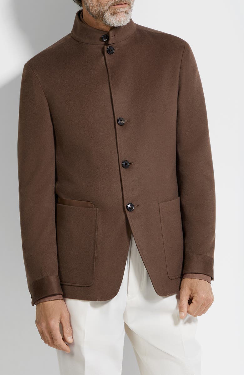 ZEGNA Oasi Cashmere Il Conte Jacket, Main, color, Brown