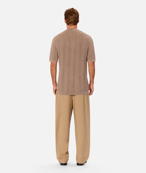 Industrie Australia The Washed Alessio Short Sleeve Shirt In Washed Brown