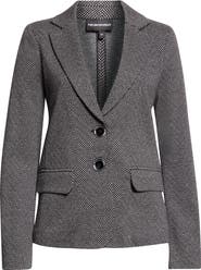 Emporio Armani Chevron Jacquard Jersey Blazer