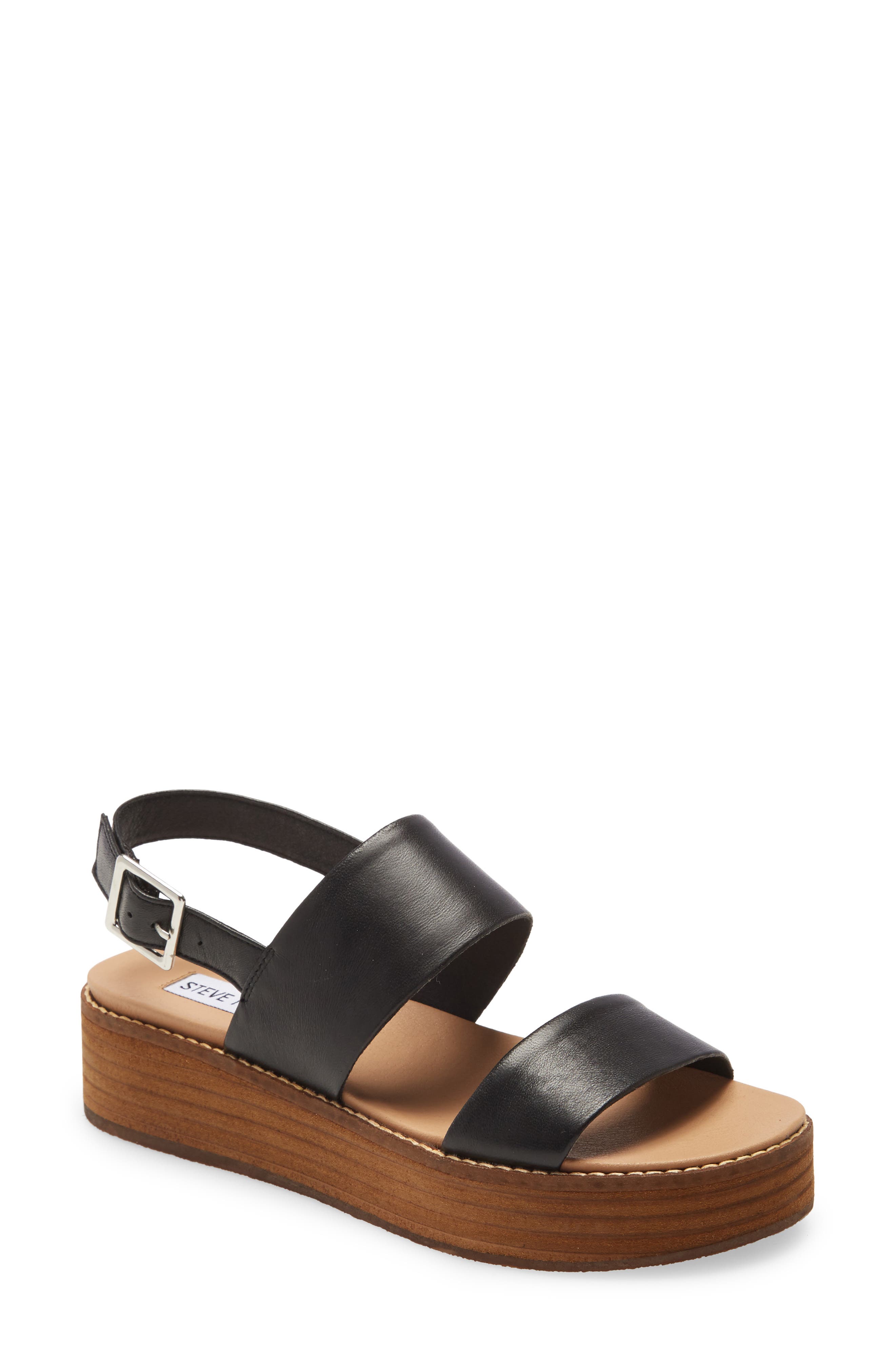 Teenie Sandal, Main, color, BLACK LEATHER
