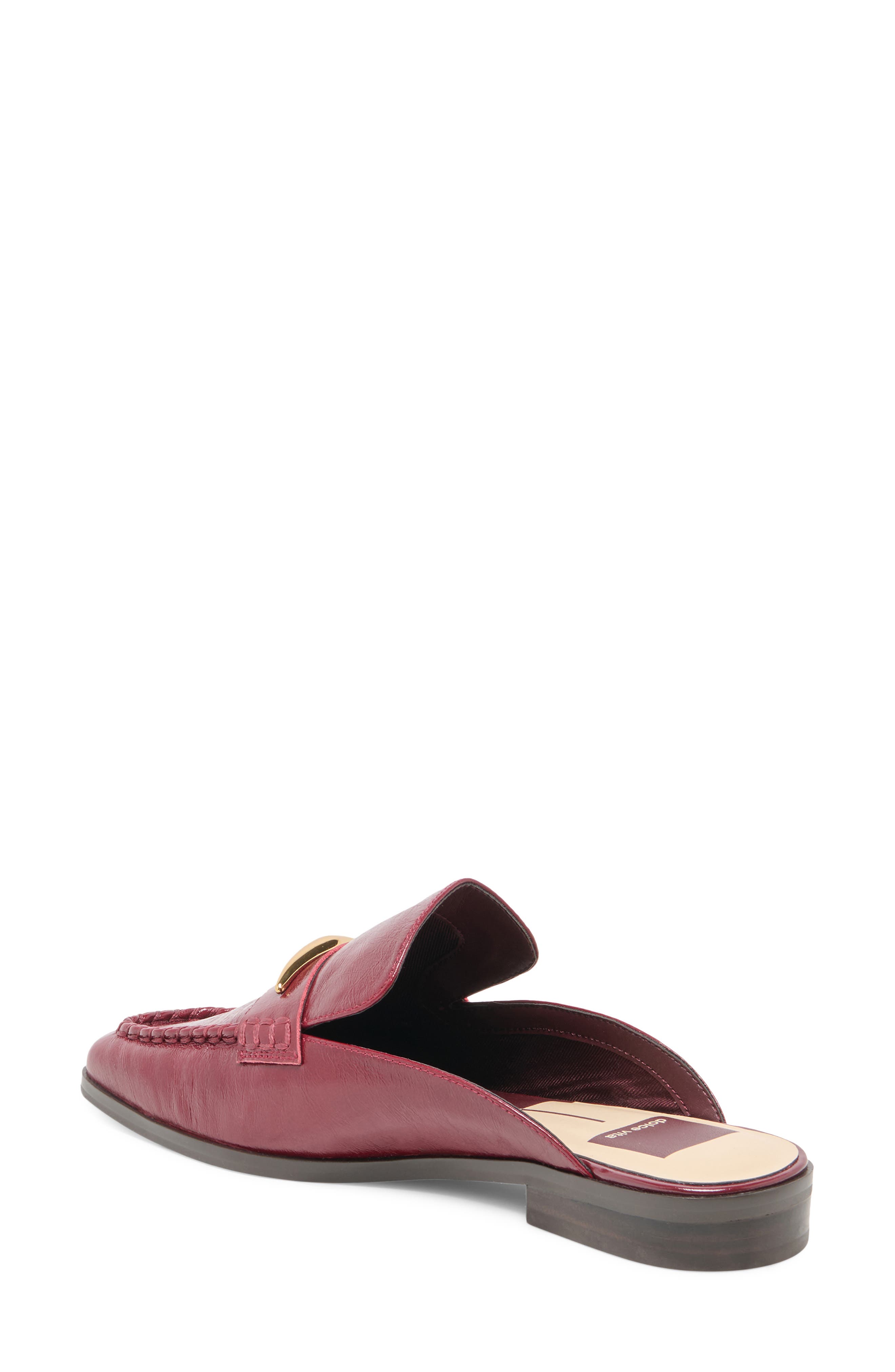 Bowey Mule, Alternate, color, GARNET LEATHER