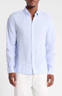 Linen Long Sleeve Button-Down Shirt