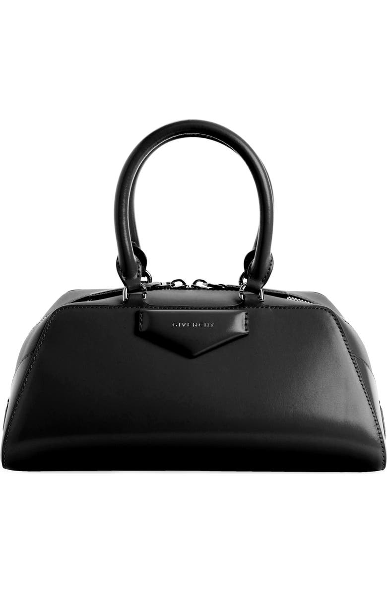 Givenchy Medium Antigona Soft Leather East/West Top Handle Bag, Main, color, 001-Black