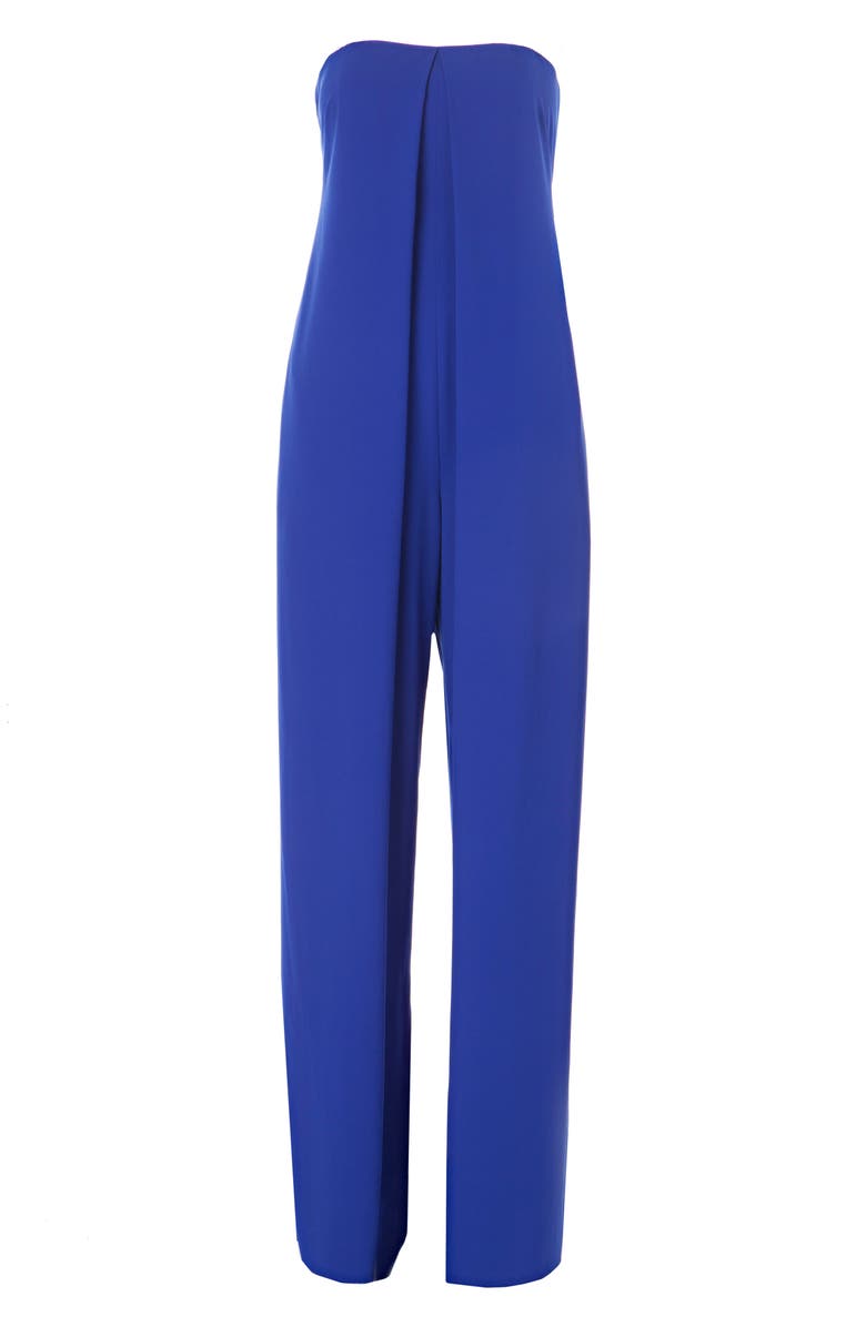 Kay Unger Strapless Crepe Jumpsuit, Alternate, color, 