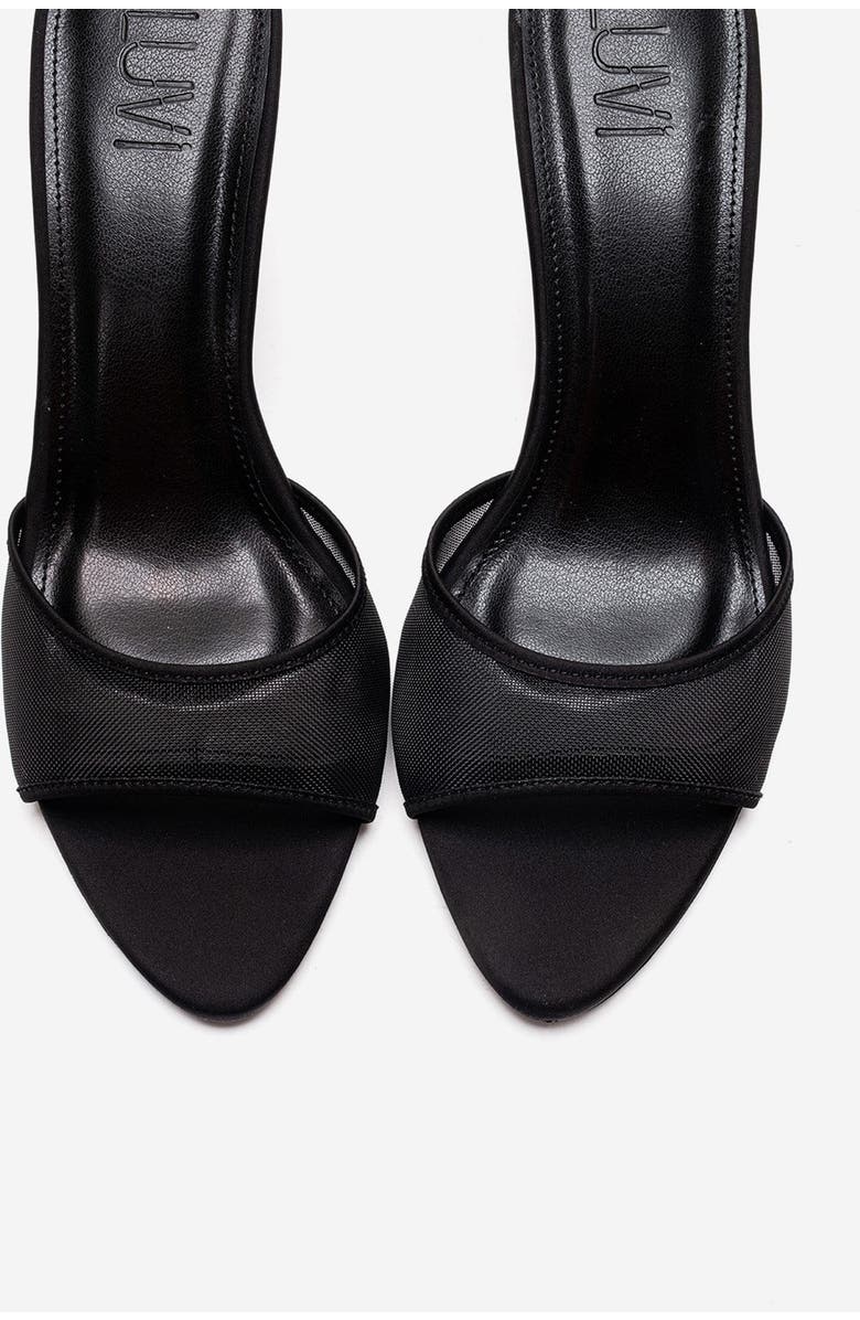 Prologue Shoes Monroe Stiletto Mesh Sandal, Alternate, color, Black