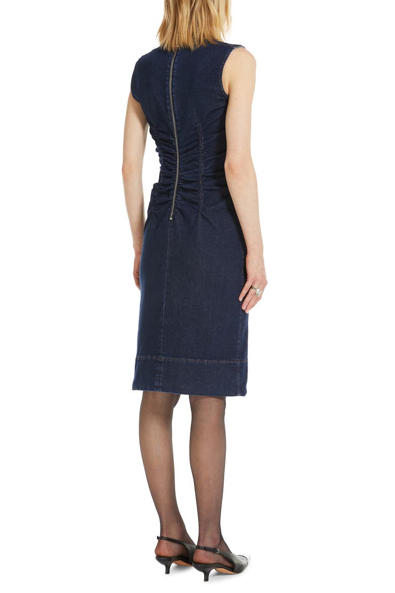 Ampex Sleeveless Denim Sheath Dress, Alternate, color, MIDNIGHT BLUE